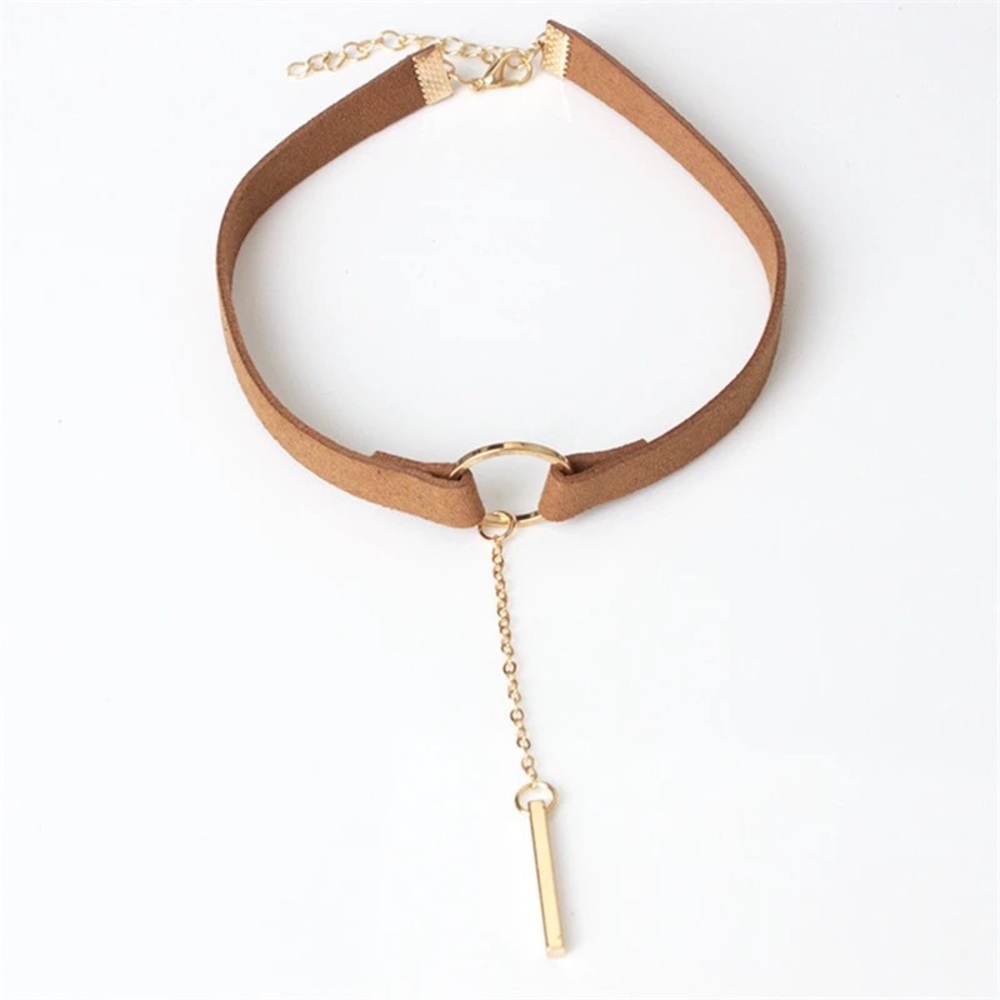 Nude Suede Choker - Picture 3 of 4